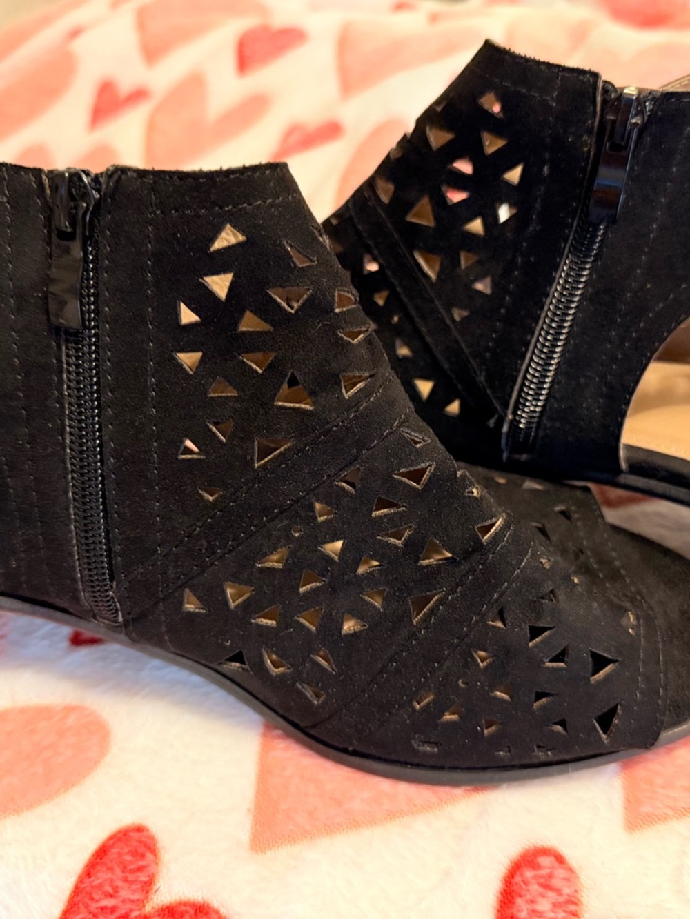 Torrid- Black Cutout Peep-Toe Ankle Shooties - Picture 3 of 6